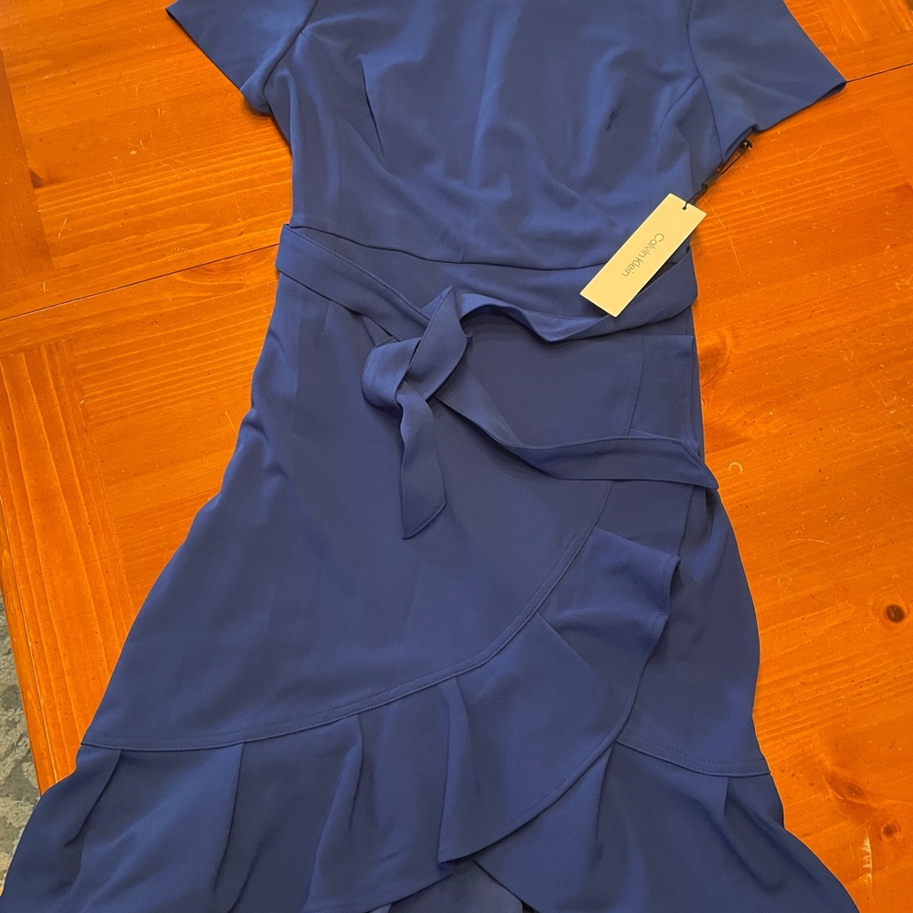 Calvin Klein Royal Blue High Low Dress